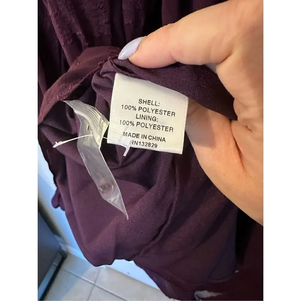 NWT Revolve Tularosa Sienna Purple Lace Long Sleeve Mini Dress Size‎ XL